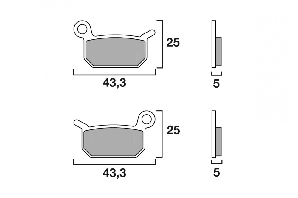 Plaquette de frein Moto et Scooter Brenta FT4032 - Métal Fritté Route