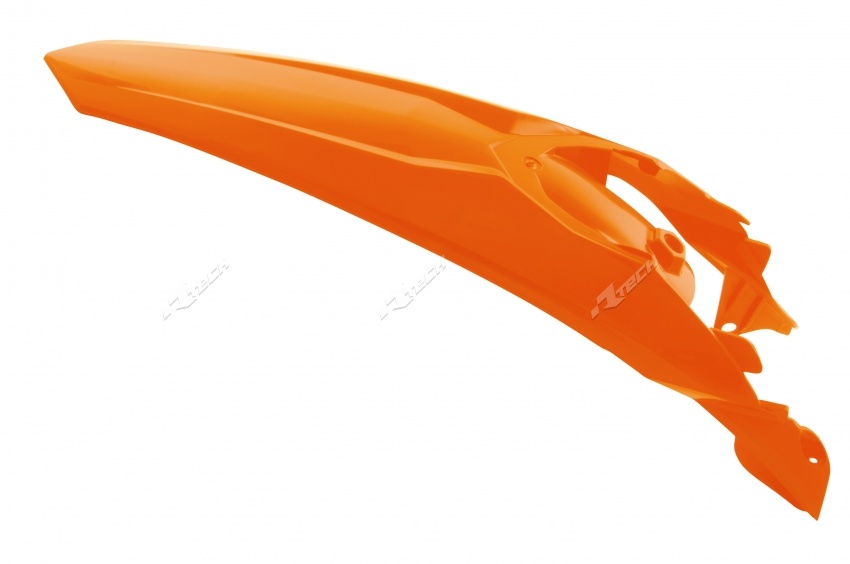 Garde Boue Arrière Orange / Blanc RaceTech Moto pour KTM EXC-F250 (14-16) EXC-F350 (14-16) EXC450 (14-16) EXC500 (14-16)