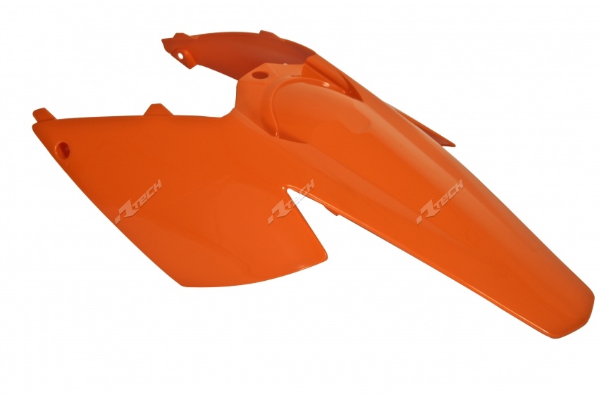 Garde Boue Arrière + Plaques Latérales Orange RaceTech Moto pour KTM EXC-F250 (08-11)