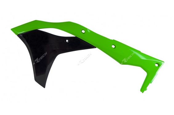 Ouies de Radiateur Vert fluo RaceTech Moto pour Kawasaki KX250 F (17-19)