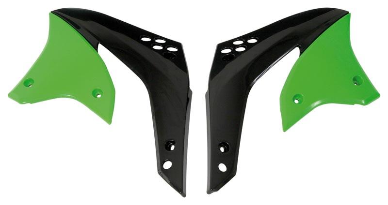 Ouies de Radiateur Vert/noir UFO Moto pour Kawasaki KX450 F (06-08) - KA03770