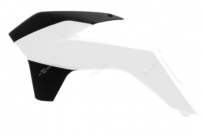 Ouies de Radiateur Noir/Blanc RaceTech Moto pour KTM EXC125 (2014) EXC200 (2014) EXC250 (2014) EXC300 (2014) - R-CVKTMBNNR13