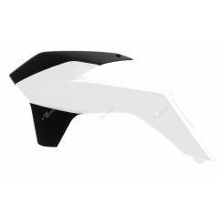 Ouies de Radiateur Noir/Blanc RaceTech Moto pour KTM EXC-F250 (14-16) EXC-F350 (2014) EXC450 (15-16) EXC500 (15-16) - R-CVKTMBNN
