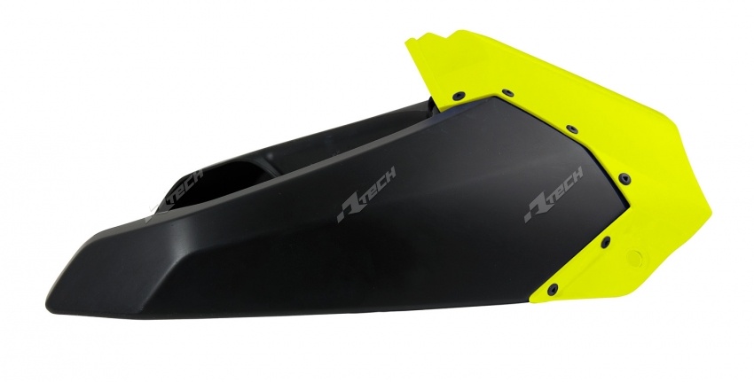 Ouies de Radiateur Supérieures Jaune fluo RaceTech Moto pour Yamaha YZ250 F (14-18) YZ450 F (14-17)