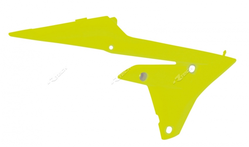 Ouies de Radiateur inférieures Jaune fluo RaceTech Moto pour Yamaha YZ250 F (14-18) YZ450 F (14-17) R-CVYZFGFLO14