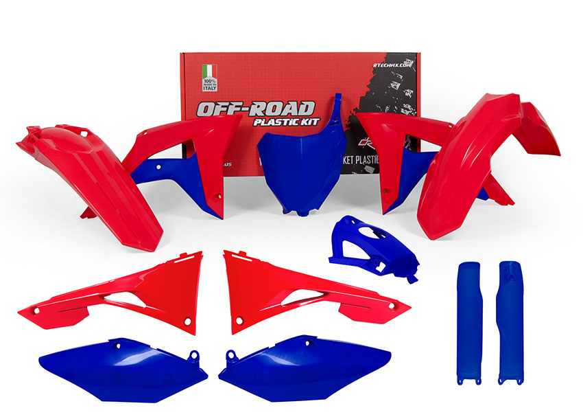 Kit Plastique RaceTech pour Moto Honda CRF250 R (18) CRF450 R (17-18) | Rouge Bleu
