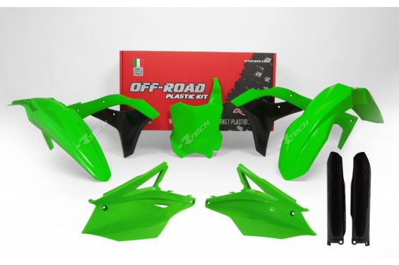 Kit Plastique RaceTech pour Moto Kawasaki KX250 F (17-20) - Vert fluo