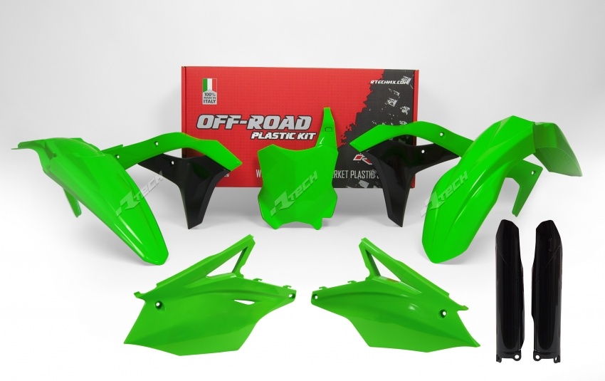 Kit Plastique RaceTech pour Moto Kawasaki KX250 F (17-20) - Vert fluo