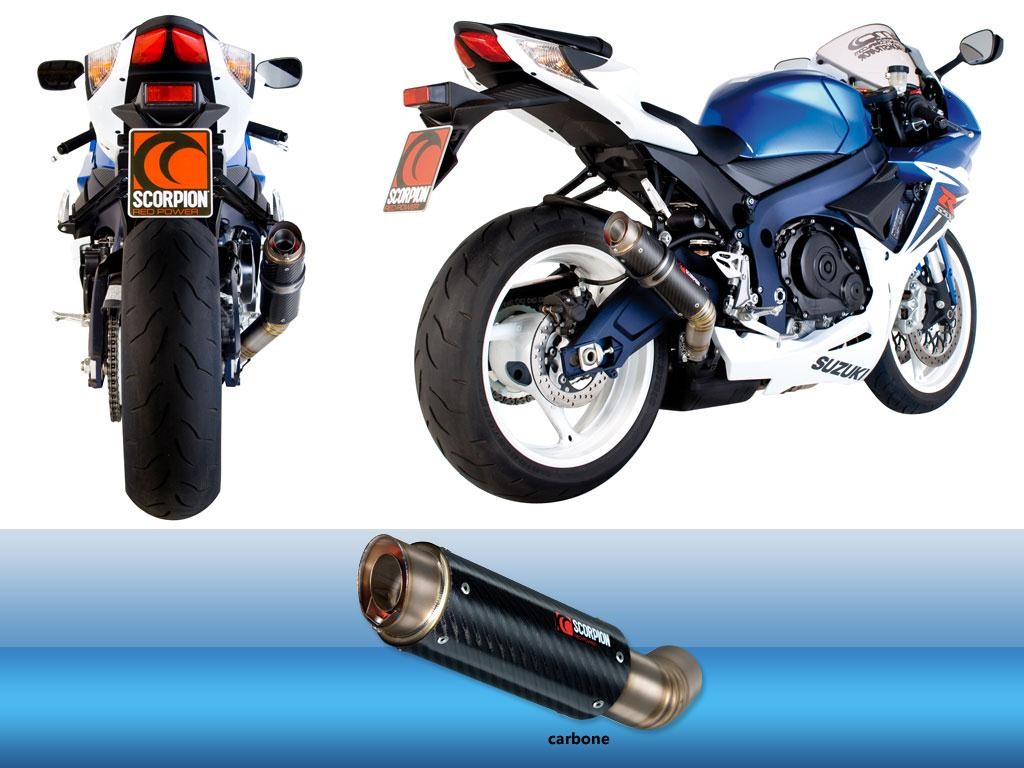 Silencieux Scorpion RP-1 GP Carbone Suzuki GSX-R 600 et 750 (11-18)