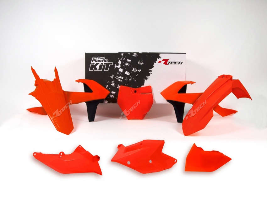 Kit Plastique RaceTech pour Moto KTM SX-F250 (16-18) SX-F350 (16-18) SX-F450 (16-18) - Orange fluo