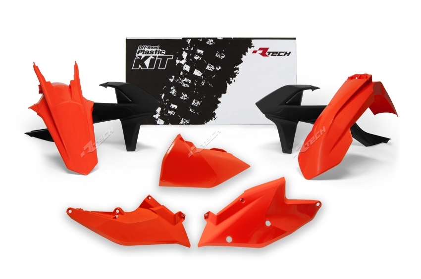Kit Plastique RaceTech pour Moto KTM EXC125 (17-18) EXC250 (17-19) EXC300 (17-19) - Look 2018
