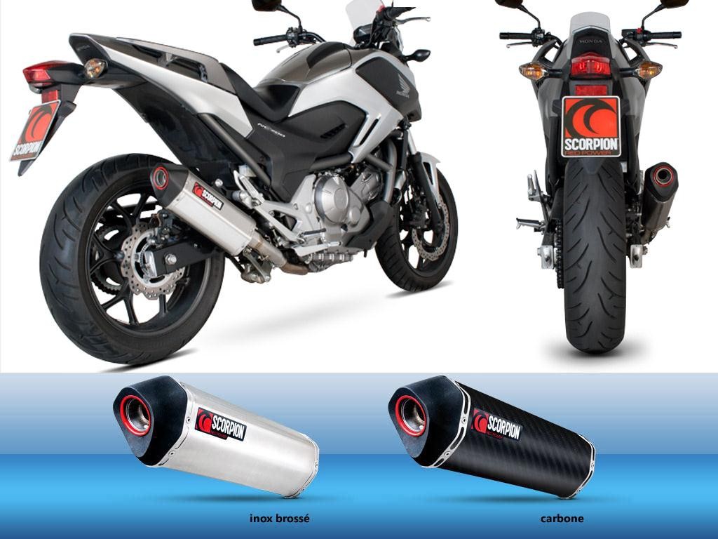 Silencieux Scorpion Serket Inox Honda NC700 (12-13)