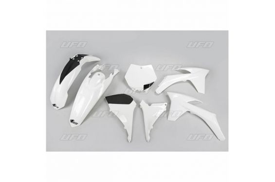 Kit Plastique UFO pour Moto KTM SX-F350 (11-12) SX-F450 (11-12) SX-F505 (11-12) - Couleur Blanc