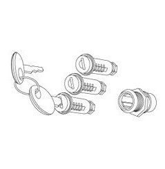 Kit 3 Cylindre Barillet + 2 clés ROUGE pour les Valises Shad SH23-SH35-SH36-SH43
