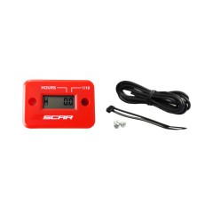 Compteur D'heure Filaire SCAR Rouge