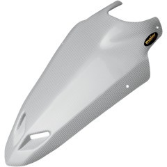Coque Cache Phare Avant Racing Look Carbone Blanc MAIER pour Quad Suzuki LT-R 450 (06-09)