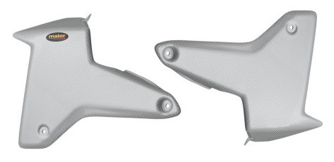 Écope de Radiateur Look Carbone Blanc MAIER pour Quad Suzuki LT-R 450 (06-09)