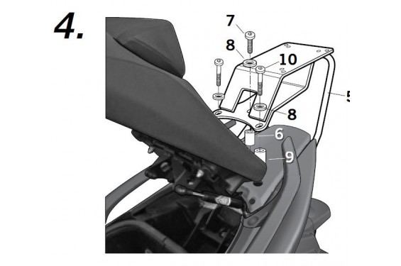 Support Top Case Shad T-MAX 500 XP (08-12)