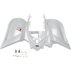 Plastique - Carénage Arrière Look Carbone Blanc MAIER pour Quad Yamaha YFM 700 Raptor (06-17)