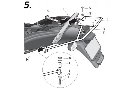 Support Top Case Shad BMW K1200 RS et GT (03-05)