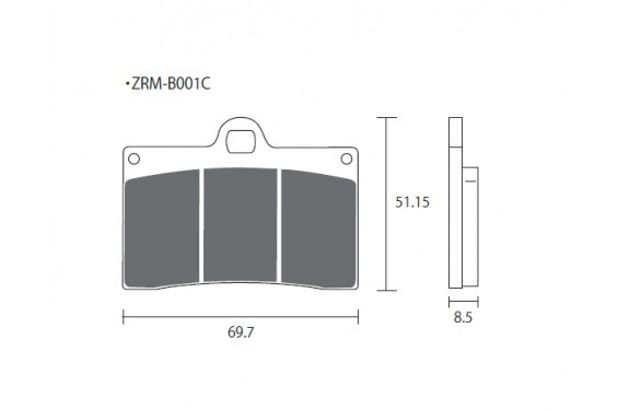 Plaquette de frein compétition ZCOO ZRM-B001 EX