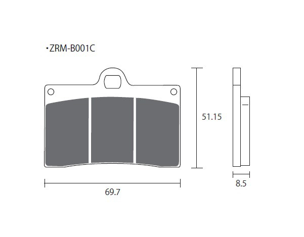 Plaquette de frein compétition ZCOO ZRM-B001 EX