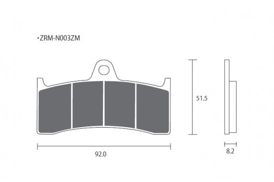 Plaquette de frein Racing / Compétition ZCOO ZRM-N003EX