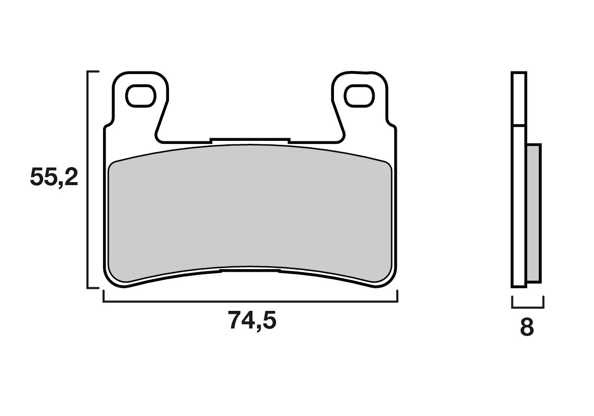 Plaquette de frein racing Brembo 07HO45RC - Carbone Céramique Piste