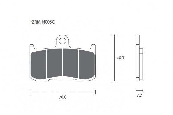 Plaquette de frein Racing / Compétition ZCOO ZRM-N005 EX