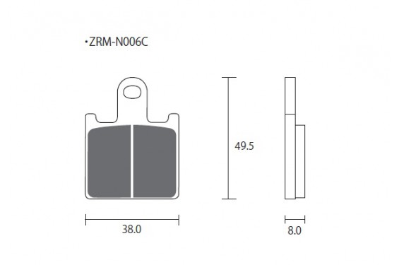 Plaquette de frein Racing / Compétition ZCOO ZRM-N006 EX
