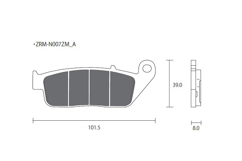 Plaquette de frein Racing / Compétition ZCOO ZRM-N007 EX - Carbone Céramique Compétition