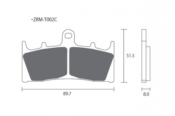 Plaquette de frein Racing / Compétition ZCOO ZRM-T002 EX - Carbone Céramique Compétition Plaquette de frein Racing / Compétition ZCOO ZRM-T002 EX - Carbone Céramique Compétition