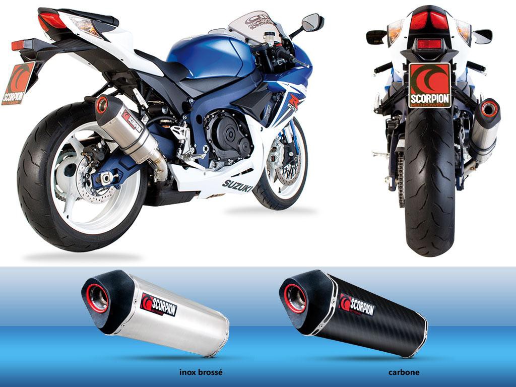 Silencieux Scorpion Serket Carbone Suzuki GSX-R 600 (11-16)