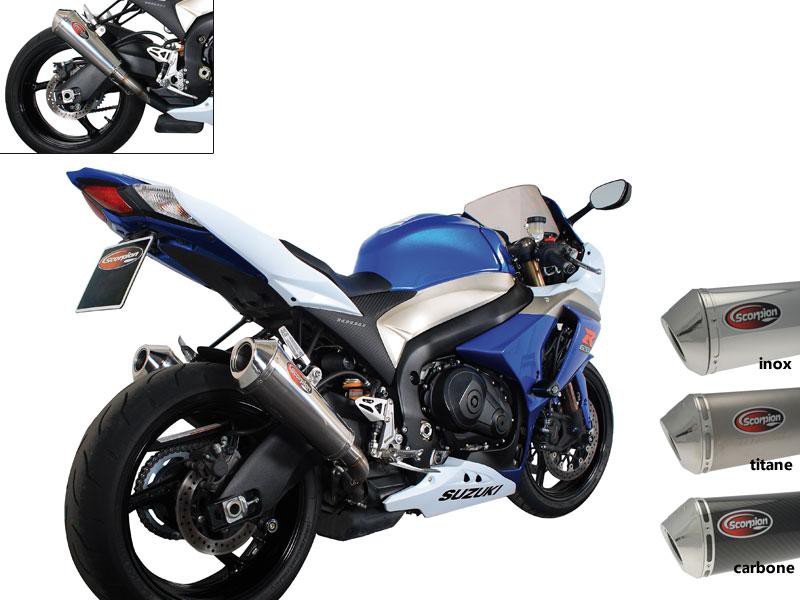 Silencieux Scorpion Power Cone Inox Suzuki GSXR 1000 09/11