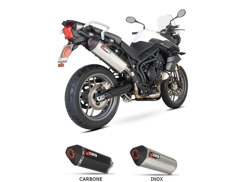 Silencieux Scorpion Serket Inox Triumph Tiger 800 (12-16)