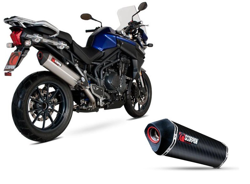 Silencieux Scorpion Serket Inox Triumph Tiger 1200 Explorer (12-16)