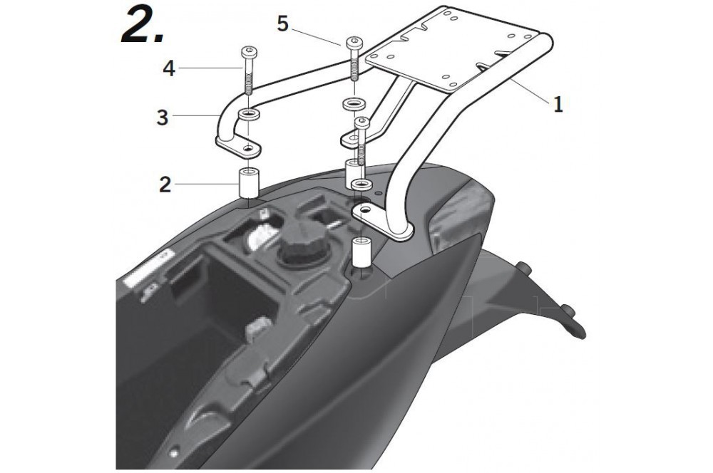 Support Top Case Shad SR Motard 125 (11-18)