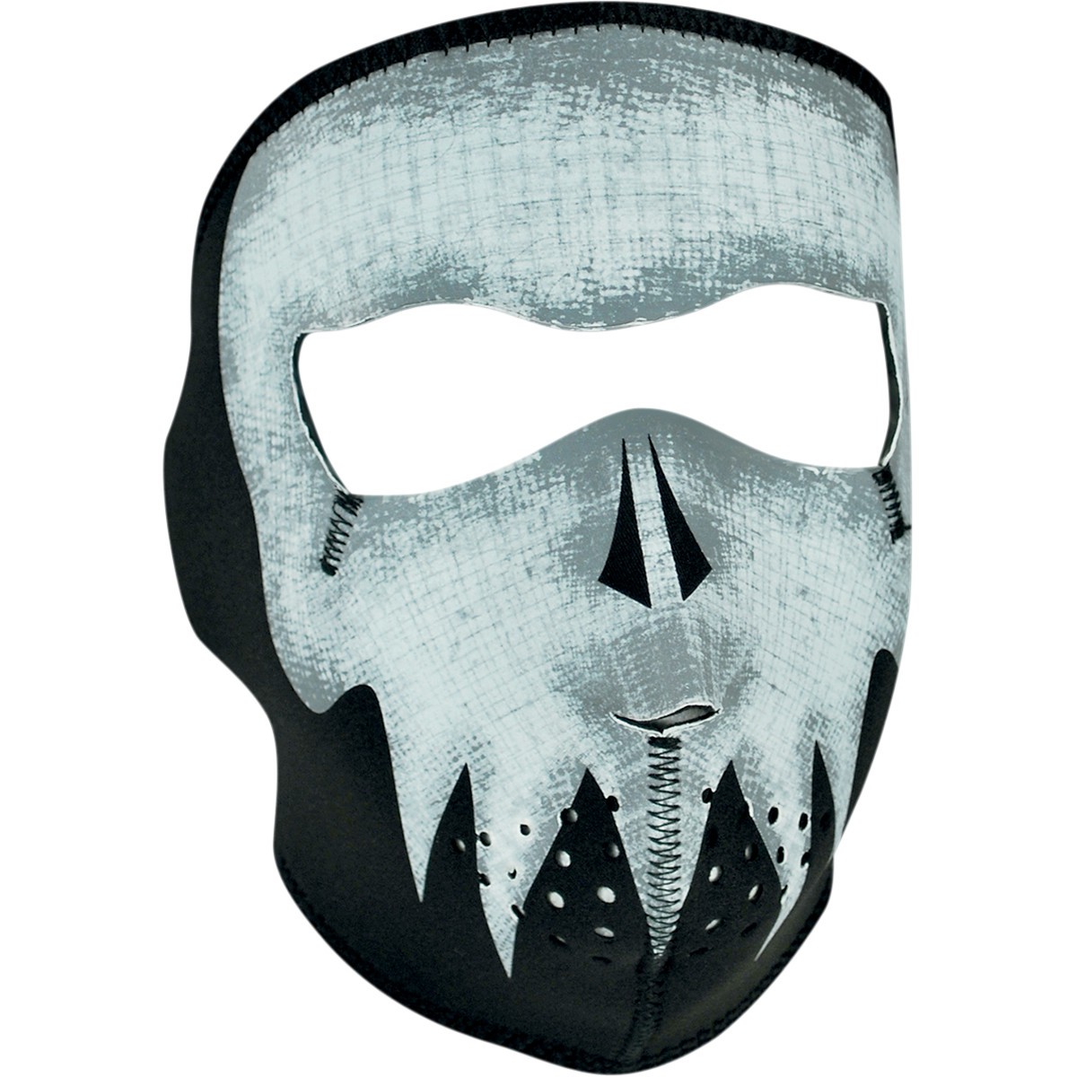 Masque Facial Néoprène ZANHEADGEAR Fang Skull Face Phosphorescent Moto - Quad - Scooter