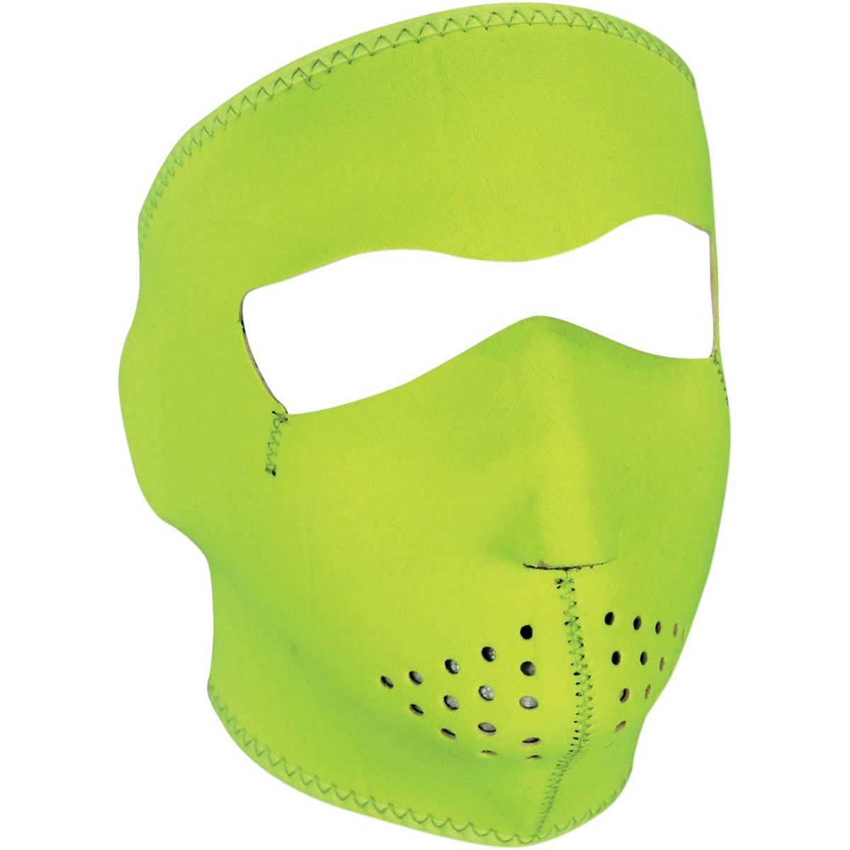 Masque Facial Néoprène ZANHEADGEAR Jaune Fluo Moto - Quad - Scooter