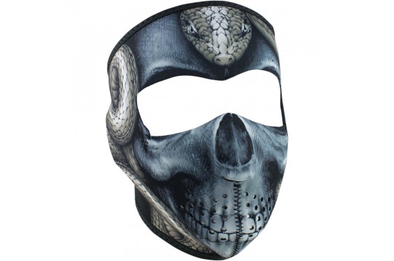 Masque Facial Néoprène ZANHEADGEAR Snake Skull Moto - Quad - Scooter