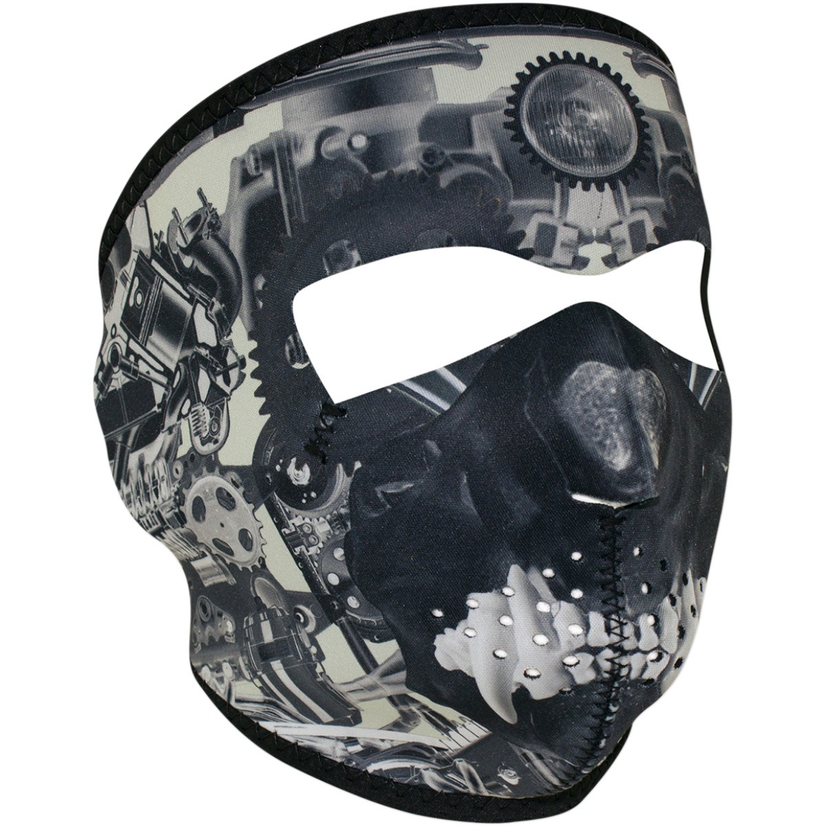 Masque Facial Néoprène ZANHEADGEAR Sprocket Skull Moto - Quad - Scooter
