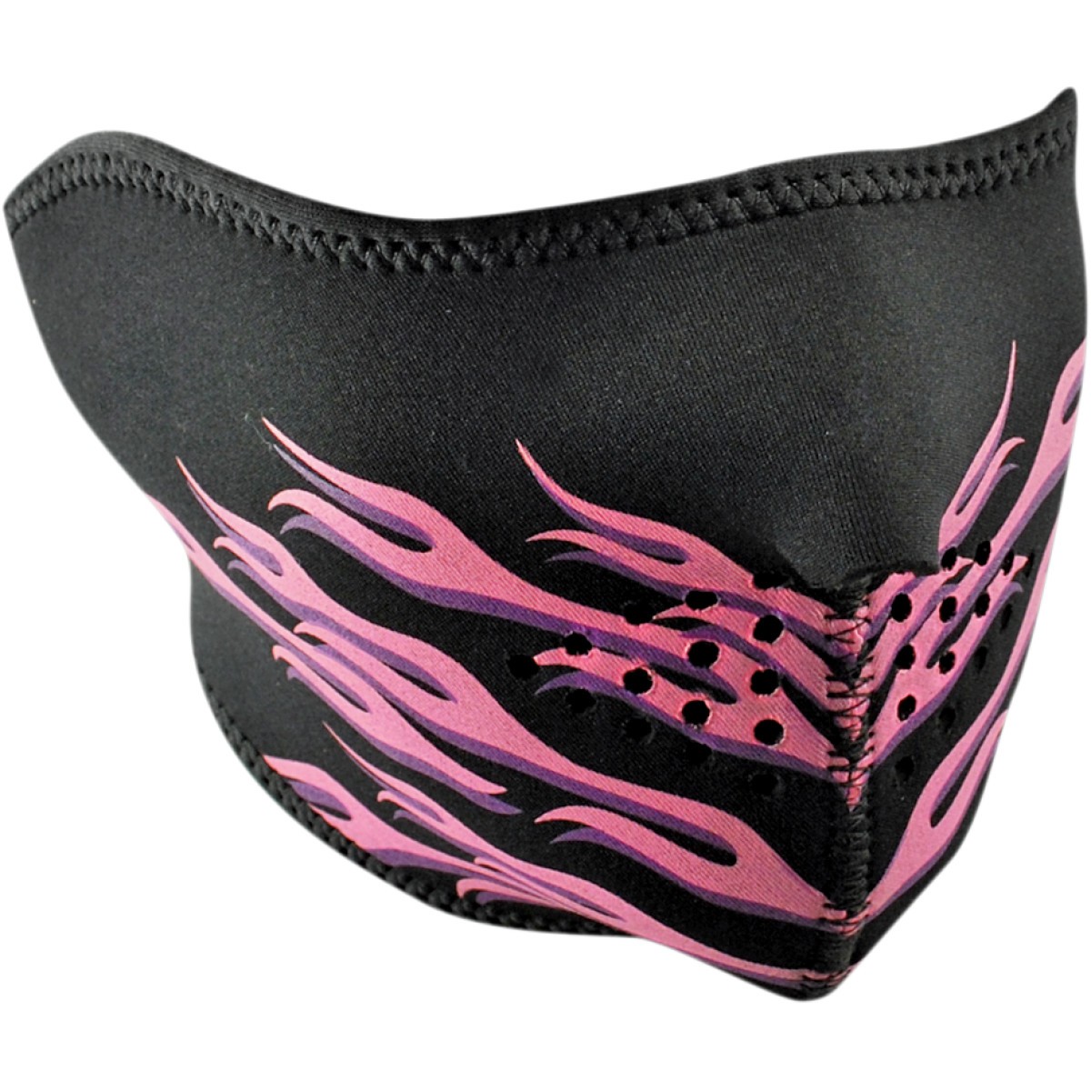 1/2 Masque Facial Néoprène ZANHEADGEAR Pink Flames Moto - Quad - Scooter