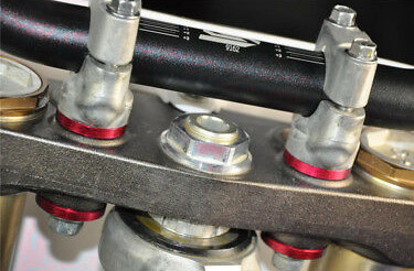 Entretoise de pontet Alu Scar Rouge pour Suzuki RM125 (05-09) RM250 (02-09)