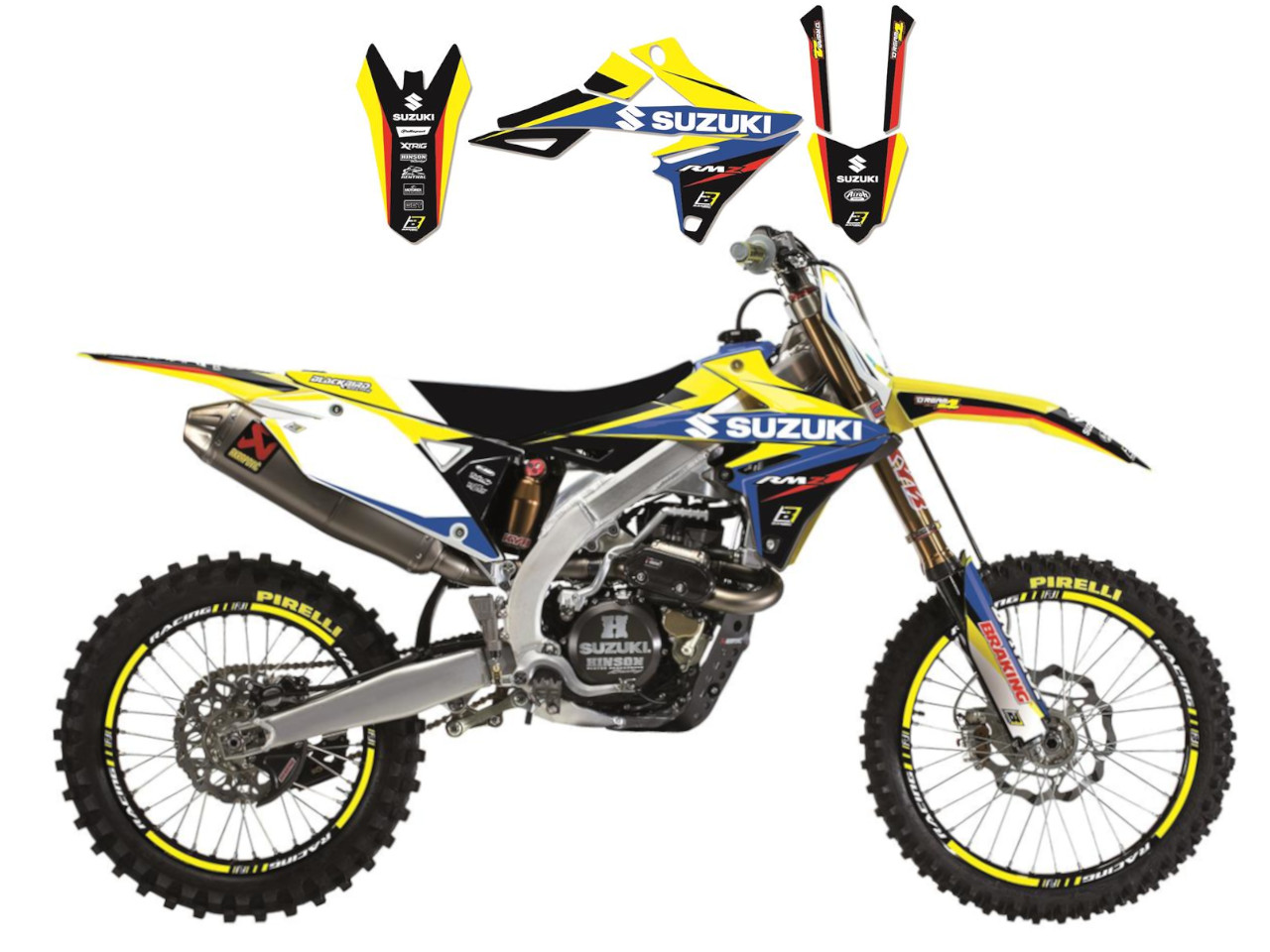 Kit Déco Suzuki Dream Graphic 4 pour RM-Z250 (19-20) RM-Z450 (18-20)