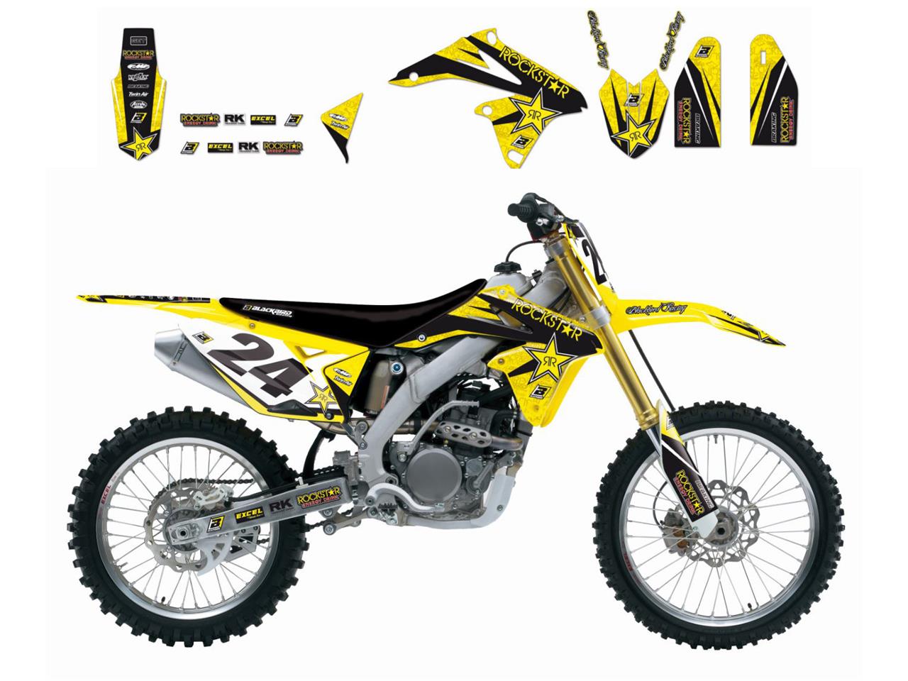 Kit Déco Suzuki Rockstar Energy Drink pour RM125 (01-09) RM250 (01-09)
