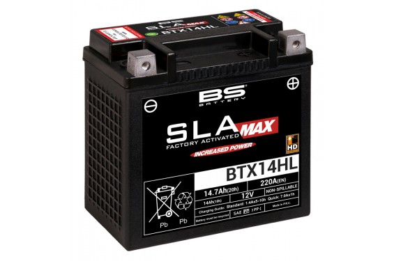 Batterie Moto BS BTX14HL SLA MAX, Spéciale Harley