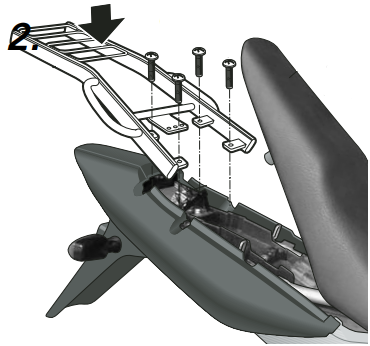 Support Top Case Shad pour Honda CBF 250 (04-08)