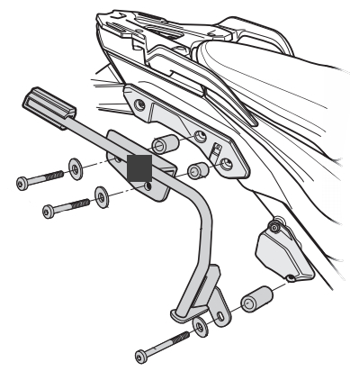 Support de Valise Shad 3P System pour KTM 1050 Adventure (14-16) 1090 R Adventure (14-19)