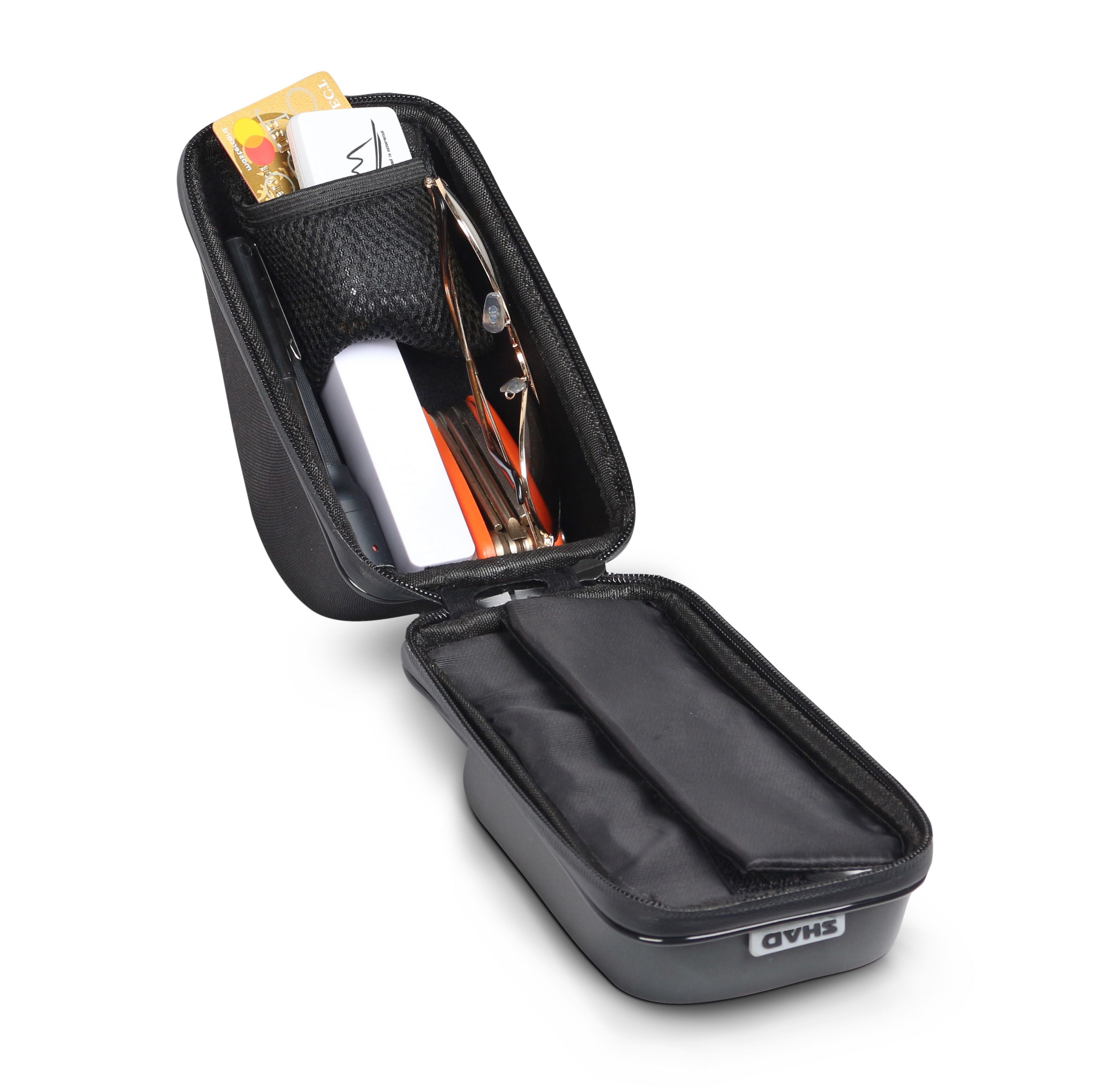 Support Smartphone avec poche Moto Étanche Shad Fixation au Guidon, dimension écran 6.6" 18x9cm