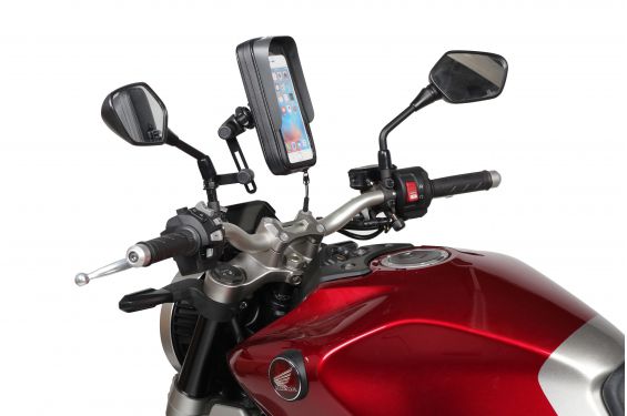 Support Smartphone Moto Étanche Shad Fixation au Rétroviseur, dimension écran 6.6" 18x9cm